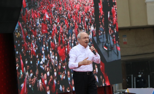 CHP Lideri Kılıçdaroğlu Mersin'de miting düzenledi
