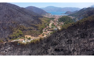 Yangın öncesi ve sonrası görüntüler, felaketin boyutunu gözler önüne serdi